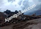 Şarampole uçan Beton mikseri devrildi 1 yaralı