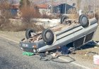 Malatya’da otomobil takla attı 1 yaralı