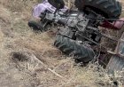 Traktör şarampole devrildi 1 ölü