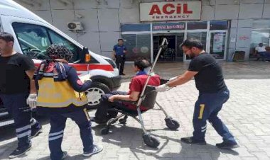 Takla atan otomobilde bulunan 2 kişi yaralandı