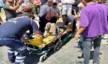 Kamyonetin çarptığı yaya yaralandı