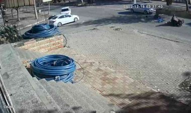 Kaza anı kameraya yansıdı