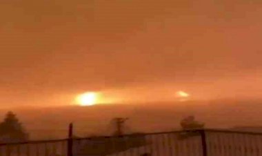 Deprem sırasında Gölbaşında gölden alevler yükseldi