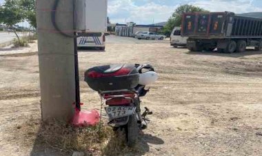 Motosiklet kamyona çarptı: 1 yaralı