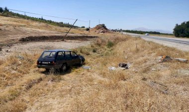 Otomobil şarampole yuvarlandı: 1 yaralı