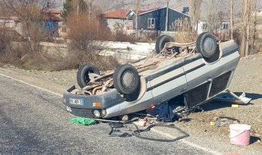 Malatya’da otomobil takla attı 1 yaralı