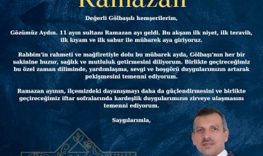 Hakan Toydaş'ın Ramazan ayı mesajı
