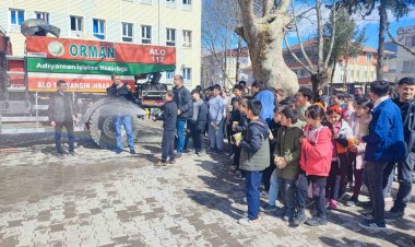 Gölbaşı ilçesinde öğrencilere orman yangını eğitimi verildi