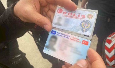 Sahte komiser, gerçek polislere yakalandı