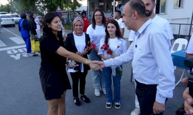 Adıyaman'da, öğrenciler çiğköfteyle karşılandı