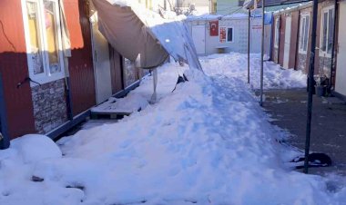 Gölgelikler kar ağırlığına dayanamadı