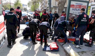 Malatya’da yunus timleri kaza yaptı: 2 polis yaralı