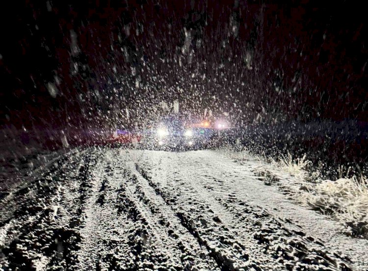 Malatya kırsalında kar yağışı etkili oluyor ‎