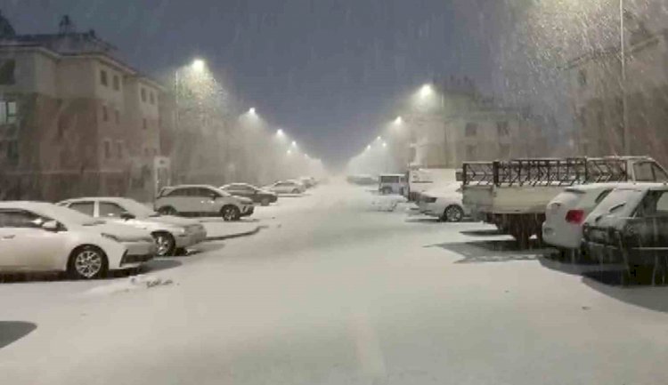 Gölbaşı ilçesinde yoğun kar yağışı